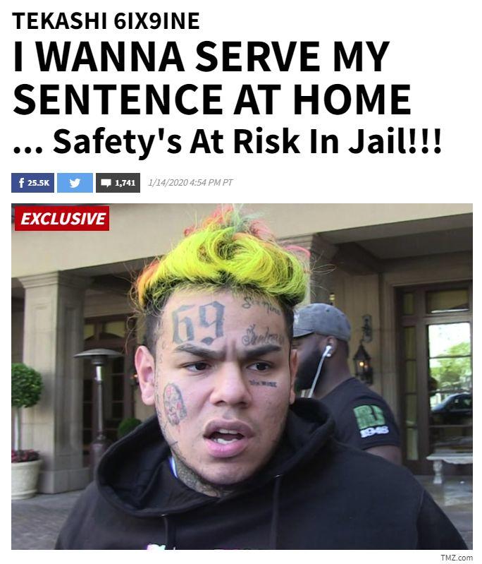 6ix9ine确定提前出狱，但是保镖都不干了可怎么办？