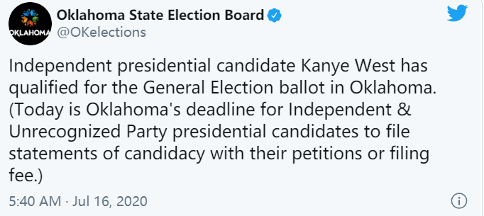 反反复复又成“drama”，Kanye到底竞选总统了吗？