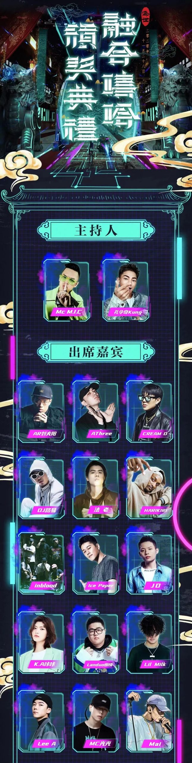 今年融合嘻哈颁奖典礼的获奖结果大致出来了