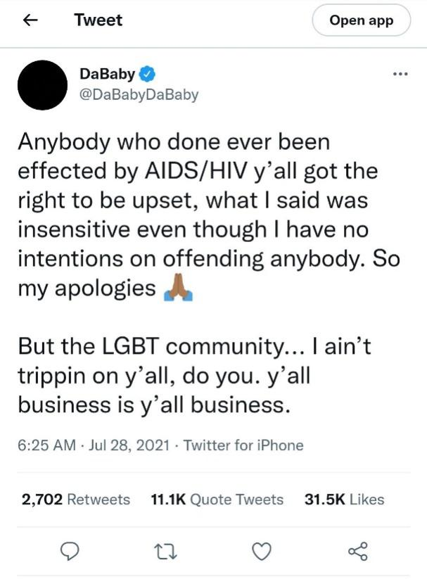 美国知名说唱歌手因歧视同性恋言论引发轩然大波,导致演出取消品牌解约热门歌曲被合作者除名 | 第4张 | 嘻哈中国 美国知名说唱歌手因歧视同性恋言论引发轩然大波,导致演出取消品牌解约热门歌曲被合作者除名 | 第4张