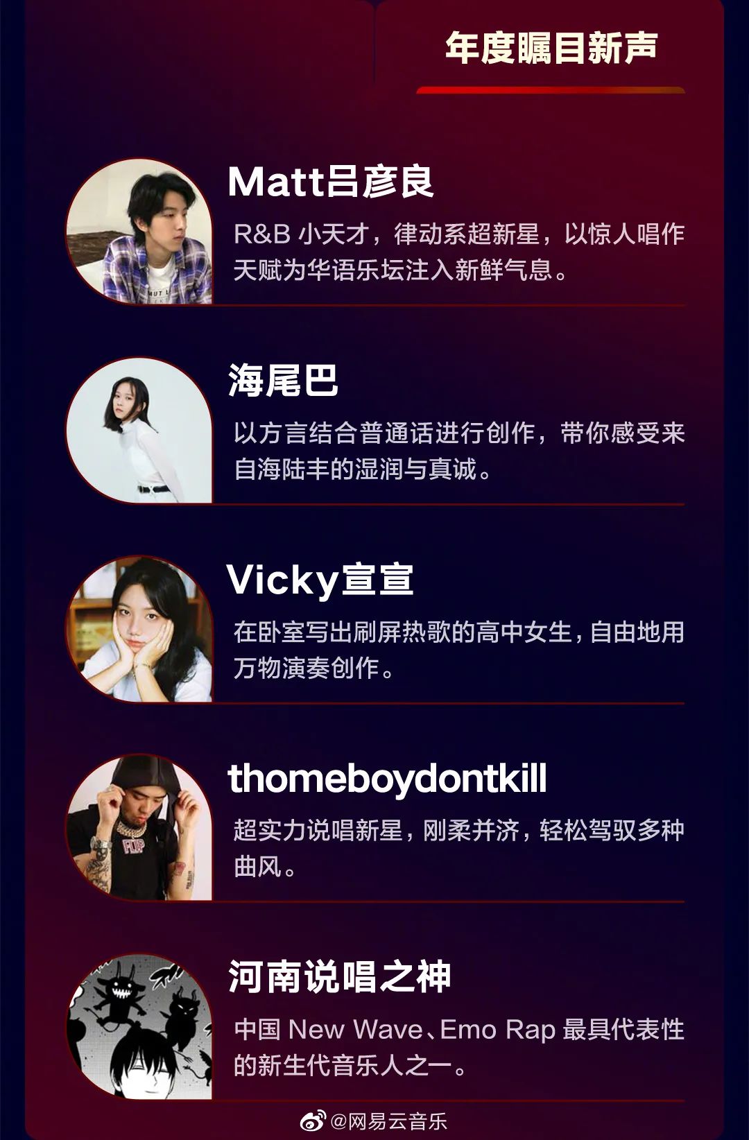 网易云年度榜单：Jony J/谢帝/法老/姜云升上榜 | 第5张