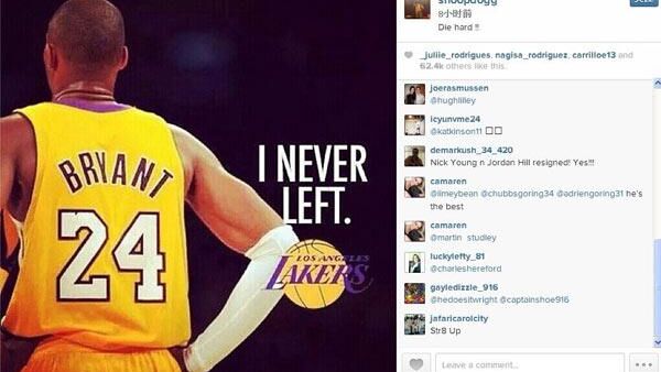 说唱巨星发图讽刺詹皇:我们的科比从未离开